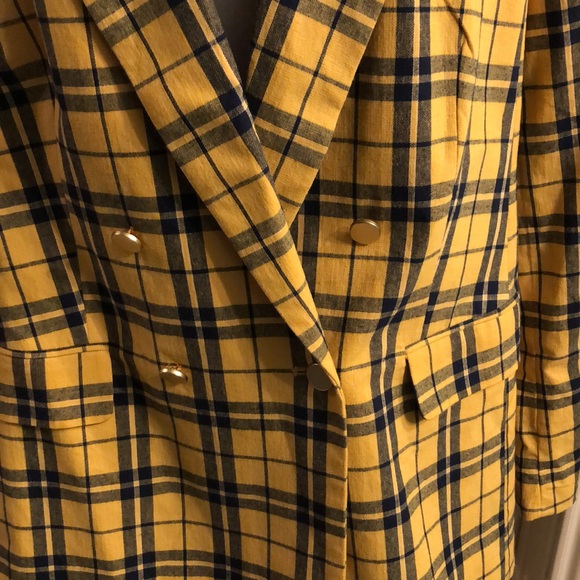 Yellow Plaid Blazer - Picture 6 of 15